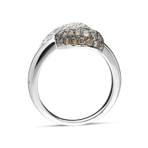 18ct White Gold 0.50ct Diamond Pave Dress Ring