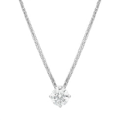 18ct White Gold 0.50ct Diamond Round Brilliant Cut Solitaire Slider Pendant, FEU-2667.