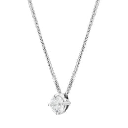 18ct White Gold 0.50ct Diamond Round Brilliant Cut Solitaire Slider Pendant