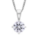 18ct White Gold 0.50ct Diamond Solitaire Pendant Necklace FEU-2881