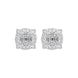 18ct White Gold 0.58ct Diamond Cluster Stud Earrings FEU-2779