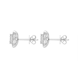18ct White Gold 0.58ct Diamond Cluster Stud Earrings