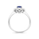 18ct White Gold 0.80ct Sapphire Diamond Oval Cluster Halo Ring