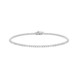 18ct White Gold 0.86ct Diamond Line Bracelet FEU-2721