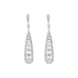 18ct White Gold 0.93ct Diamond Graduated Drop Earrings FEU-2781