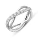 18ct White Gold 0.95ct Diamond Pave Set Wavy Ring, R1035