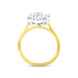 18ct Yellow Gold 1.00ct Diamond Flower Cluster Ring