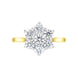 18ct Yellow Gold 1.00ct Diamond Flower Cluster Ring