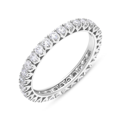 18ct White Gold 1.01ct 30 Stone Diamond Full Eternity Ring