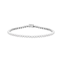 18ct White Gold 1.07ct Diamond Rubover Set Line Bracelet FEU-2722