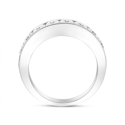 18ct White Gold 1.14ct Diamond Channel Set Half Eternity Ring