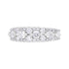 18ct White Gold 1.37ct Diamond Three Row Half Eternity Ring
