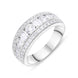 18ct White Gold 1.80ct Diamond Mixed Cut Graduating Eternity Ring FEU-2791