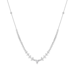 18ct White Gold 2.33ct Diamond Graduated Collar Necklace