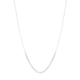 18ct White Gold 2.33ct Diamond Graduated Collar Necklace