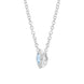 18ct White Gold Aquamarine Diamond Cluster Necklace