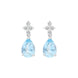 18ct White Gold Aquamarine Diamond Drop Earrings, FEU-1978.