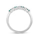 18ct White Gold Emerald Diamond Half Eternity Ring
