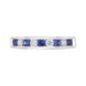 18ct White Gold Sapphire Diamond Channel Set Eternity Ring