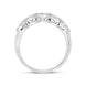 18ct White Gold Sapphire Diamond Cluster Oval Cut Eternity Ring