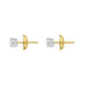 18ct White and Yellow Gold 1.03ct Diamond Solitaire Brilliant Cut Stud Earrings