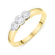 18ct Yellow and White Gold Diamond Three Stone Ring FEU-1870