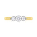 18ct Yellow and White Gold Diamond Three Stone Ring FEU-1870