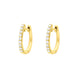 18ct Yellow Gold 0.21ct Diamond Hoop Earrings