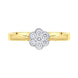 18ct Yellow Gold 0.23ct Diamond Flower Cluster Ring