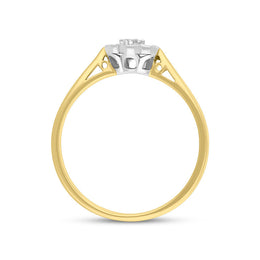 18ct Yellow Gold 0.23ct Diamond Cluster Ring