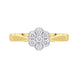 18ct Yellow Gold 0.23ct Diamond Cluster Ring