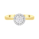 18ct Yellow Gold 0.24ct Diamond Round Cluster Ring
