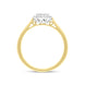 18ct Yellow Gold 0.24ct Diamond Round Cluster Ring