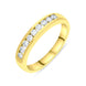 18ct Yellow Gold 0.30ct Diamond Channel Set Half Eternity Ring, FEU-865
