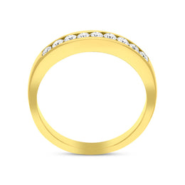 18ct Yellow Gold 0.30ct Diamond Channel Set Half Eternity Ring