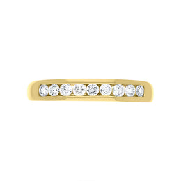 18ct Yellow Gold 0.30ct Diamond Channel Set Half Eternity Ring