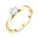 18ct Yellow Gold 0.33ct Diamond Round Brilliant Cut Solitaire Ring FEU-2665