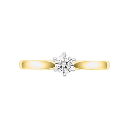 18ct Yellow Gold 0.33ct Diamond Round Brilliant Cut Solitaire Ring