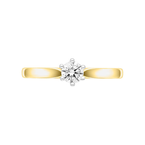 18ct Yellow Gold 0.33ct Diamond Round Brilliant Cut Solitaire Ring
