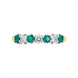 18ct Yellow Gold 0.34ct Emerald Diamond Half Eternity Ring