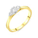 18ct Yellow Gold 0.35ct Diamond Three Stone Ring, FEU-1868