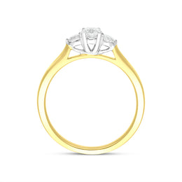 18ct Yellow Gold 0.35ct Diamond Three Stone Ring