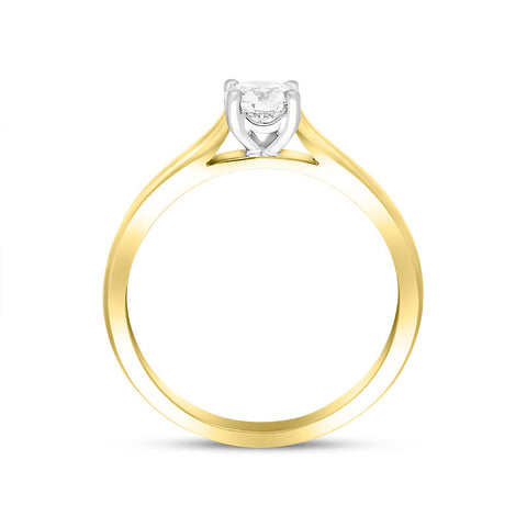 18ct Yellow Gold 0.40ct Diamond Round Brilliant Cut Solitaire Ring