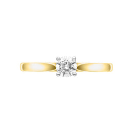 18ct Yellow Gold 0.40ct Diamond Round Brilliant Cut Solitaire Ring
