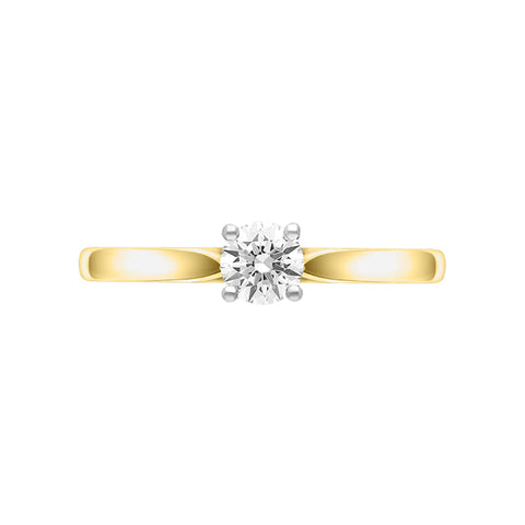 18ct Yellow Gold 0.40ct Diamond Round Brilliant Cut Solitaire Ring