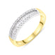 18ct Yellow Gold 0.42ct Diamond Mixed Cut Half Eternity Ring FEU-2796