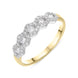 118ct Yellow Gold 0.43ct Diamond Half Eternity Cluster Ring, FEU-2570