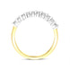 18ct Yellow Gold 0.43ct Diamond U Shape Half Eternity Ring