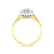18ct Yellow Gold 0.44ct Diamond Flower Cluster Ring, FEU-1243._3