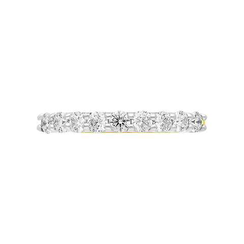 18ct Yellow Gold 0.50ct Diamond Nine Stone Half Eternity Ring